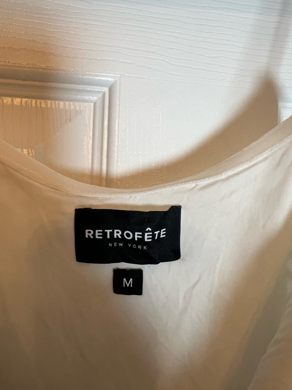 retrofete Dionne Sequin Dress in Silver & White - Picture 8 of 9